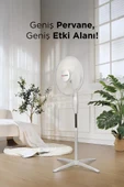 Torima SF-04 Beyaz Ayarlanabilir 16'' İnc Ayaklı Portatif – 55W 3 Kademe 3 Pervaneli Vantilatör Fan - 2
