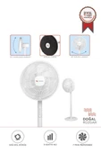 Torima SF-01 Beyaz Ayarlanabilir Ayaklı 14'' İnc 45W 3 Kademeli 7 Pervaneli Vantilatör Fan - 1