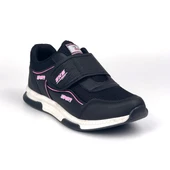 Kadın Siyah Pembe Bağcıksız Cırtlı Hafif Rahat Günlük Sneaker Spor Ayakkabı - 3