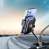 Epilons® Motor,motosiklet,bisiklet ,scooter İçin 360 Derece Dönebilen Dikiz Aynası Versiyonu Telefon Tutucu Aparat - 2