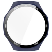 Huawei Watch GT5 Pro 46mm Kasa Uyumlu Kılıf Sert PC Kasa ve Ekran Koruyucu Kılıf  Lacivert - 4