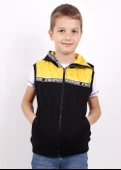 Toontoy Erkek Çocuk Şeritli Kapüşonlu Yelek - 5