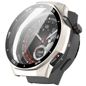 Huawei Watch GT5 Pro 46mm Kasa Uyumlu Kılıf Sert PC Kasa ve Ekran Koruyucu Kılıf  Starlight thumbnail 1