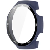 Huawei Watch GT5 Pro 46mm Kasa Uyumlu Kılıf Sert PC Kasa ve Ekran Koruyucu Kılıf  Lacivert - 3