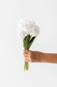 Güleç Yapay Çiçek Yapay Gelin Eli Demeti 35 Cm 8 Dal Beyaz - 3