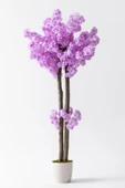 Güleç Yapay Çiçek Yapay Bahar Dalı Ağacı Mor 130 cm thumbnail 1