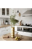 SEVMİNE Sade Gold Zarif Bohem Beyaz Iskandinav Tarzı Trend Vazo 20 cm thumbnail 2