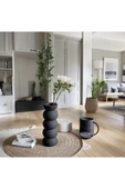 SEVMİNE 20 cm Sade Siyah Zarif Bohem Iskandinav Tarzı Trend Vazo thumbnail 3