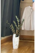 SEVMİNE Tek Yüz Vazo Büyük Boy Beyaz - 1