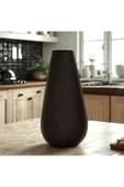 SEVMİNE Sade Iskandinav Tarzı Siyah Vazo Kuzey | Bohem Beton Dekoratif Vazo 16 Cm – Hediyelik, Trend thumbnail 3