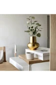 SEVMİNE Şık Altın Renkli Modern Vazo – Prestijli Ofis ve Ev Dekoru İçin Zarif Tasarım thumbnail 2