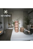 SEVMİNE Bohem Iskandinav 20 Cm Açık Kahve Vazo | Hediyelik Zarif Modern Tasarım Trend Dekor - 1