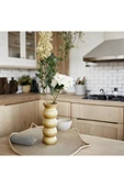 SEVMİNE Sade Gold Zarif Bohem Beyaz Iskandinav Tarzı Trend Vazo 20 cm thumbnail 1
