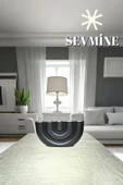 SEVMİNE Modern Tasarım 5 li Beton Mumluk - Şık Tasarım Dekoratif Mumluk (17x9.5x4 cm) - Siyah thumbnail 2