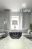 SEVMİNE Modern Tasarım 5 li Beton Mumluk - Şık Tasarım Dekoratif Mumluk (17x9.5x4 cm) - Siyah thumbnail 3
