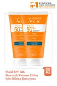 Avene Fluide SPF 50+ Normal veya Karma Ciltler için Yüksek Korumalı Güneş Kremi 50 ml x2 - 1