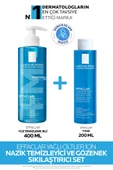 La Roche Posay Yağlı Ciltler İçin Cilt Bakım Seti : Effaclar Yüz Temizleme Jeli 400ml & Sıklaştırıcı Tonik 200ml - 1