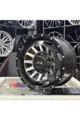 kormetal 17 İNÇ 6X114.3 ET0 66.1 MATT BLACK+MİLLİNG RİVETS NİSSAN NAVARA JANT TAKIMI (4ADET) - 3