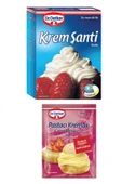 Dr. Oetker Krem Şanti 3x75 g. Pastacı Kreması 156 g. Pastacılık Seti - 1
