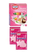 Hastat Dr. Oetker Süsleme Glazürü (4 Tüp X19 G.) + Pembe Pudra Şekeri 2 Paket X 15 G.) - 1