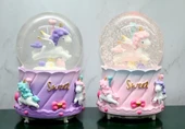 Unicorn İçi Dönmeli Püskürtmeli Işıklı Müzikli Kar Küresi Büyük Boy Alk3040 - 1