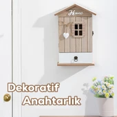 Porsima 2071 Duvara Montajlı Çekmeceli Dekoratif Anahtarlık Dolabı - Duvar Askılı Anahtar Saklama Kabini 18X33cm - 3