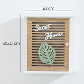 Porsima 2069 Duvara Montajlı Dekoratif Anahtarlık Dolabı - Duvar Askılı Anahtar Saklama Kabini 21X25,5cm - 3