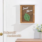 Porsima 2069 Duvara Montajlı Dekoratif Anahtarlık Dolabı - Duvar Askılı Anahtar Saklama Kabini 21X25,5cm - 2