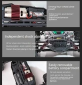 Xinlehong 1:16 Brushless Uzaktan Kumandalı Yüksek Hızlı Rc Araba 36km/s 2.4Ghz 4WD Usb Şarj Kırmızı - 10