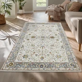Motto Vintage Modern Dokuma Halı Oturma Odası Salon Halısı Y961D_WV15 - 1
