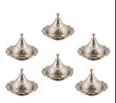 Kubbeli 6'lı Mini Lokumluk Beyaz - 1