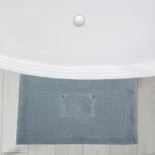 Homedius Banyo Çiçekli Pamuklu Ayak Havlusu 50x70cm Yeşil 2'li - 4