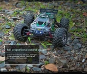 Xinlehong 1:16 Brushless Uzaktan Kumandalı Yüksek Hızlı Rc Araba 36km/s 2.4Ghz 4WD Usb Şarj Kırmızı - 6