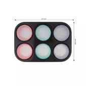 Guardini Gardenıa 6lı Muffin Kek Kalıbı Kağıtlı 27x18,5 Cm 06689907 - 1