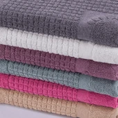 Homedius Banyo Kareli Ayak Desenli Pamuk Ayak Havlusu 50x70cm Antrasit 2’li - 6