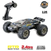 Xinlehong 1:16 Brushless Uzaktan Kumandalı Yüksek Hızlı Rc Araba 36km/s 2.4Ghz 4WD Usb Şarj Mavi - 1