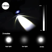 F-323 Q5 Led Lityum Polimer Su Geçirmez Şarjlı Kafa Feneri - 5