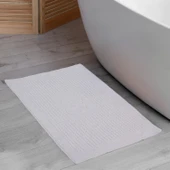 Homedius Banyo Kareli Ayak Desenli Pamuk Ayak Havlusu 50x70cm Beyaz 2’li - 2