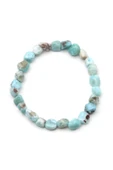 Larimar Doğal Taş Bileklik 6 x 8 mm Özel Kesim thumbnail 2