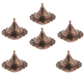 Kubbeli Mini 6'lı Antik Bakır Renk Lokumluk - 1