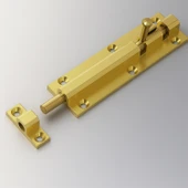 Metal Mavzer Sürgü Kilit Vidalı Kapı Pencere İç Dış Dolap Kilidi Sürgüsü Emniyet Mandalı Pirinç Renk thumbnail 4