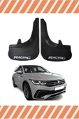 Heda Tex  Volswagen Tiguan Tüm Kasalar Racing Beyaz Yazılı 2'Li Tozluk Çamurluk Paçalık thumbnail 1