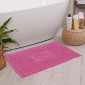 Homedius Banyo Kareli Ayak Desenli Pamuk Ayak Havlusu 50x70cm Pembe 2’li - 3