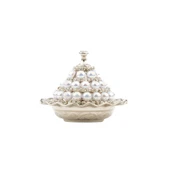 İnci ve Swarovski Taşlı 6'lı Lokumluk Beyaz thumbnail 2