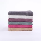 Homedius Banyo Kareli Ayak Desenli Pamuk Ayak Havlusu 50x70cm Sütlü Kahve 2’li - 6