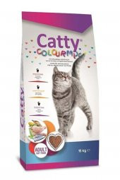 Catty Color Mix  Yetişkin Kedi Maması 1kg - ŞEFFAF PAKET - 1