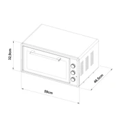 4546 Beyaz 45 LT Turbo Fan Mini/Midi Fırın - 6 Fonksiyon, Yoğurt Yapma & Buz Çözme Özellikli thumbnail 10