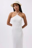 Çapraz Askılı Maxi Elbise - 3