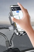 360 Derece Dikiz Aynası Versiyonu Telefon Tutucu Motor,Motosiklet,Bisiklet ,Scooter  Uyumlu - 3