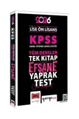 Yargı 2026 KPSS Lise Ön Lisans Efsane Yaprak Test Yargı Yayınları - 2